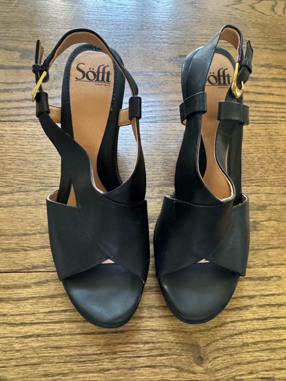 Söfft Black Leather Slingback Heels Size 7M NWOT - Picture 2 of 6